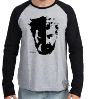 Camiseta manga longa Infantil ou Adulto Wolverine X men face - Foto 2