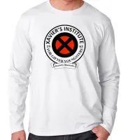 Camiseta manga longa Infantil ou Adulto Xavier Institute  x men marvel herois - Foto 3