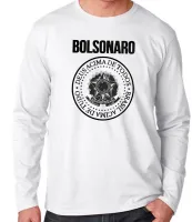 Camiseta manga longa Infantil ou Adulto Bolsonaro Brasil tudo Deus acima todos - Foto 2