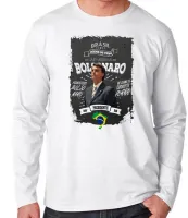 Camiseta manga longa Infantil ou Adulto Bolsonaro mito presidente DEUS acima todos - Foto 2