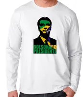 Camiseta manga longa Infantil ou Adulto Bolsonaro Brasil verde amarelo - Foto 2