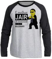 Camiseta manga longa Infantil ou Adulto Bolsonaro Simpsons Melhor Jair acotumando - Foto 3