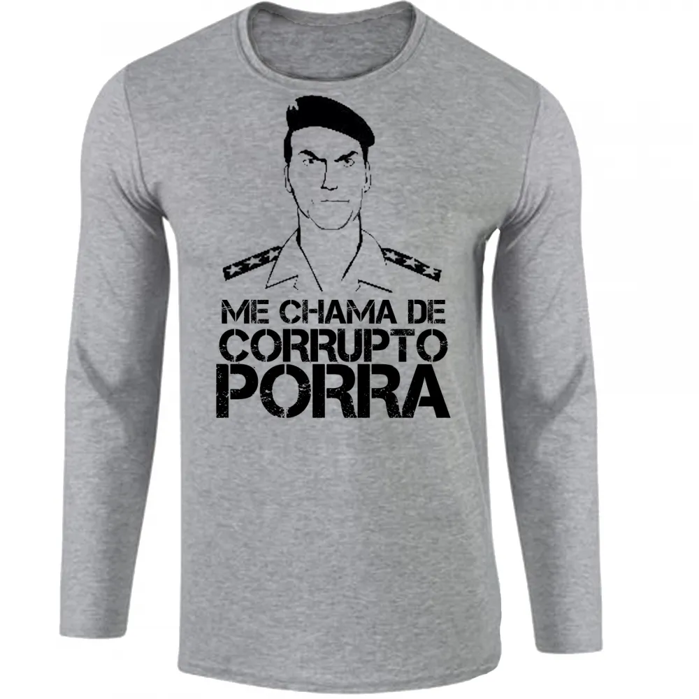 Camiseta manga longa Infantil ou Adulto Bolsonaro soldado guerra