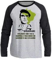 Camiseta manga longa Infantil ou Adulto Bolsonaro Soldado que vai a guerra - Foto 3