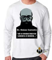 Camiseta manga longa Infantil ou Adulto Enéas Carneiro direita conhecimento - Foto 2