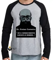 Camiseta manga longa Infantil ou Adulto Enéas Carneiro direita conhecimento - Foto 3