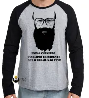 Camiseta manga longa Infantil ou Adulto Enéas Carneiro melhor presidente Brasil - Foto 2