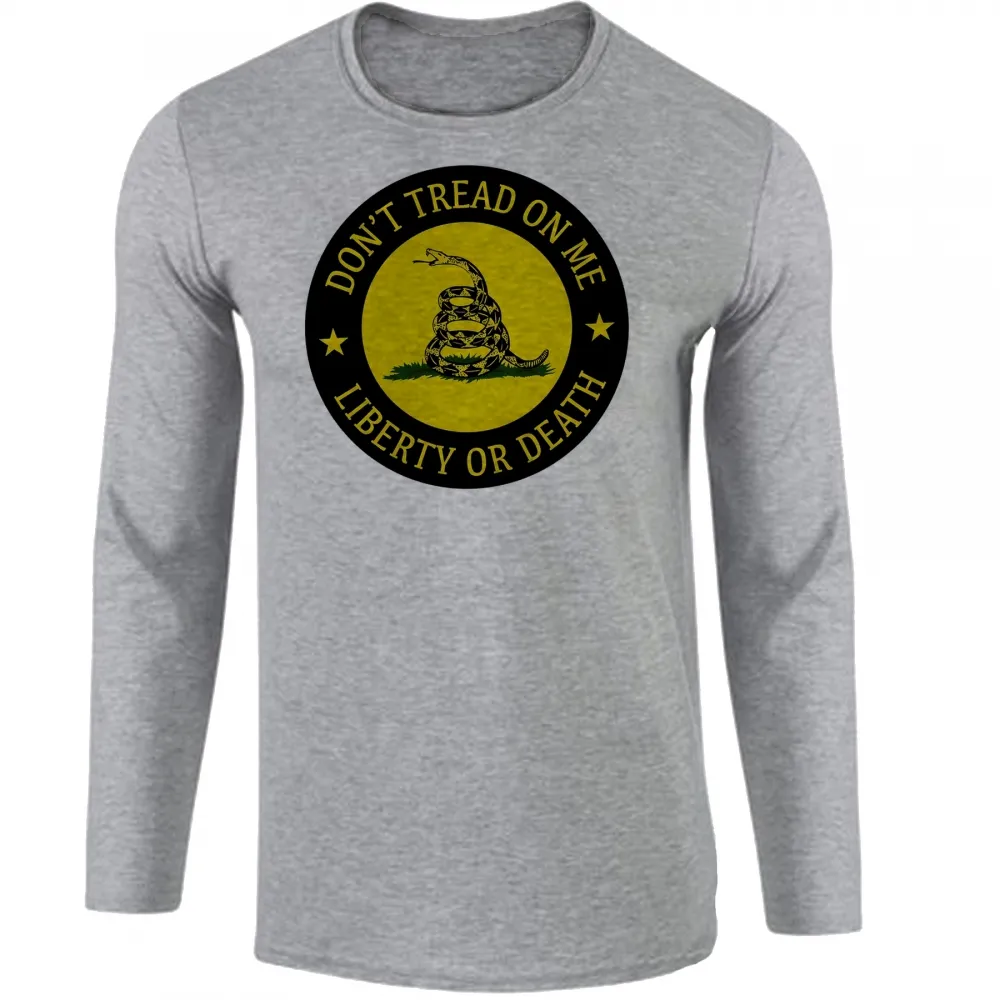 Camiseta manga longa Infantil ou Adulto Não pise em mim gadsden ancap Anarcocapitalismo dont tread on me liberdade death