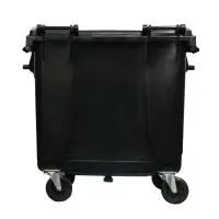 Container de Lixo ou Lixeira  Gruplast em Plástico  1000L  Preto - Foto 3