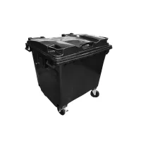Container de Lixo ou Lixeira  Gruplast em Plástico  1000L  Preto - Foto 7