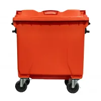 Container de Lixo ou Lixeira  Gruplast em Plástico  1000L Laranja - Foto 5