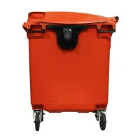 Container de Lixo ou Lixeira  Gruplast em Plástico  1000L Laranja - Foto 3
