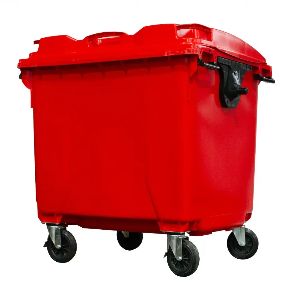 Container de Lixo ou Lixeira  Gruplast em Plástico  1000L Vermelho