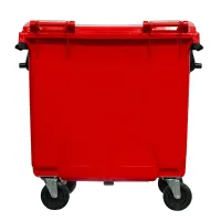Container de Lixo ou Lixeira  Gruplast em Plástico  1000L Vermelho - Foto 3
