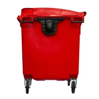 Container de Lixo ou Lixeira  Gruplast em Plástico  1000L Vermelho - Foto 4