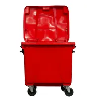 Container de Lixo ou Lixeira  Gruplast em Plástico  1000L Vermelho - Foto 5