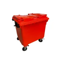 Container de Lixo ou Lixeira  Gruplast em Plástico  1000L Vermelho - Foto 7