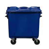 Container de Lixo ou Lixeira  Gruplast em Plástico  1000L Azul - Foto 2