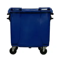 Container de Lixo ou Lixeira  Gruplast em Plástico  1000L Azul - Foto 3