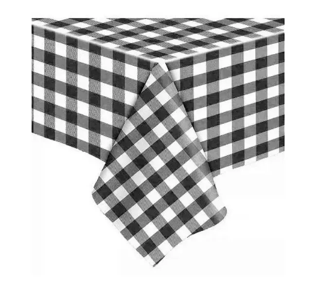 Toalha Perolizada 78X78cm Xadrez Preta C/10