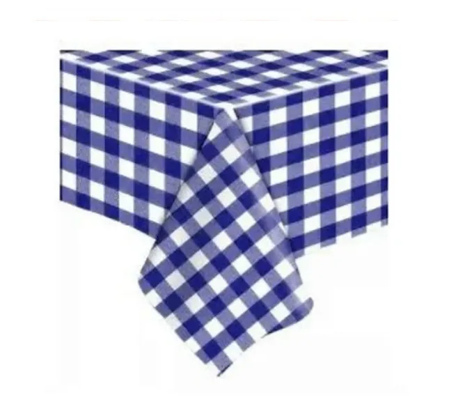 Toalha Perolizada 78X78cm Xadrez Azul C/10