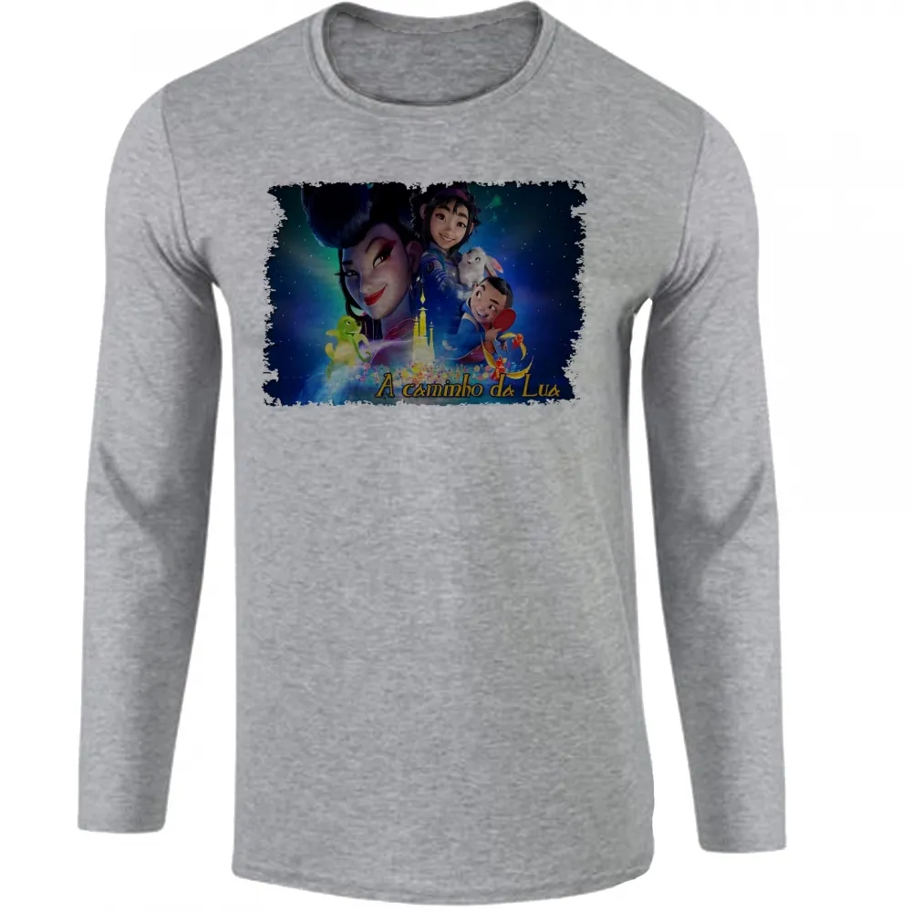 Camiseta manga longa Infantil ou Adulto A caminho da Lua