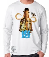 Camiseta manga longa Infantil ou Adulto A Era do gelo - Foto 3