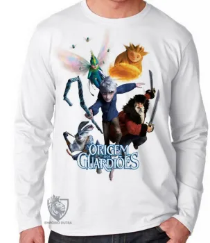 Camiseta manga longa Infantil ou Adulto A Origem dos Guardiões - Foto 2