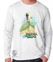 Camiseta manga longa Infantil ou Adulto A Princesa e o Sapo - Foto 2
