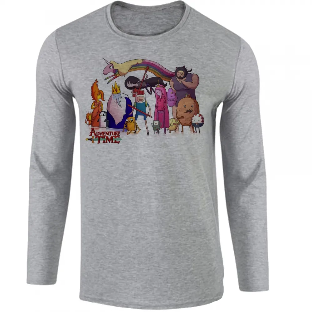 Camiseta manga longa Infantil ou Adulto adventure time todos personagens Imagem