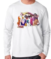 Camiseta manga longa Infantil ou Adulto adventure time todos personagens - Foto 2