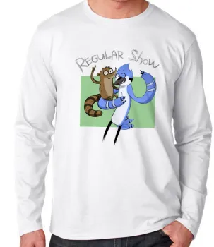 Camiseta manga longa Infantil ou Adulto Apenas show mordecai rigby regular - Foto 2