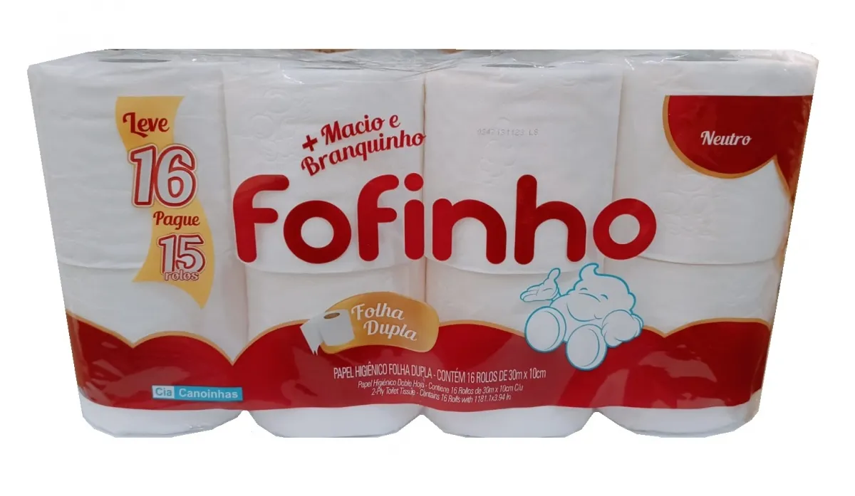 Papel Higiênico Fofinho Folha Dupla C/16un