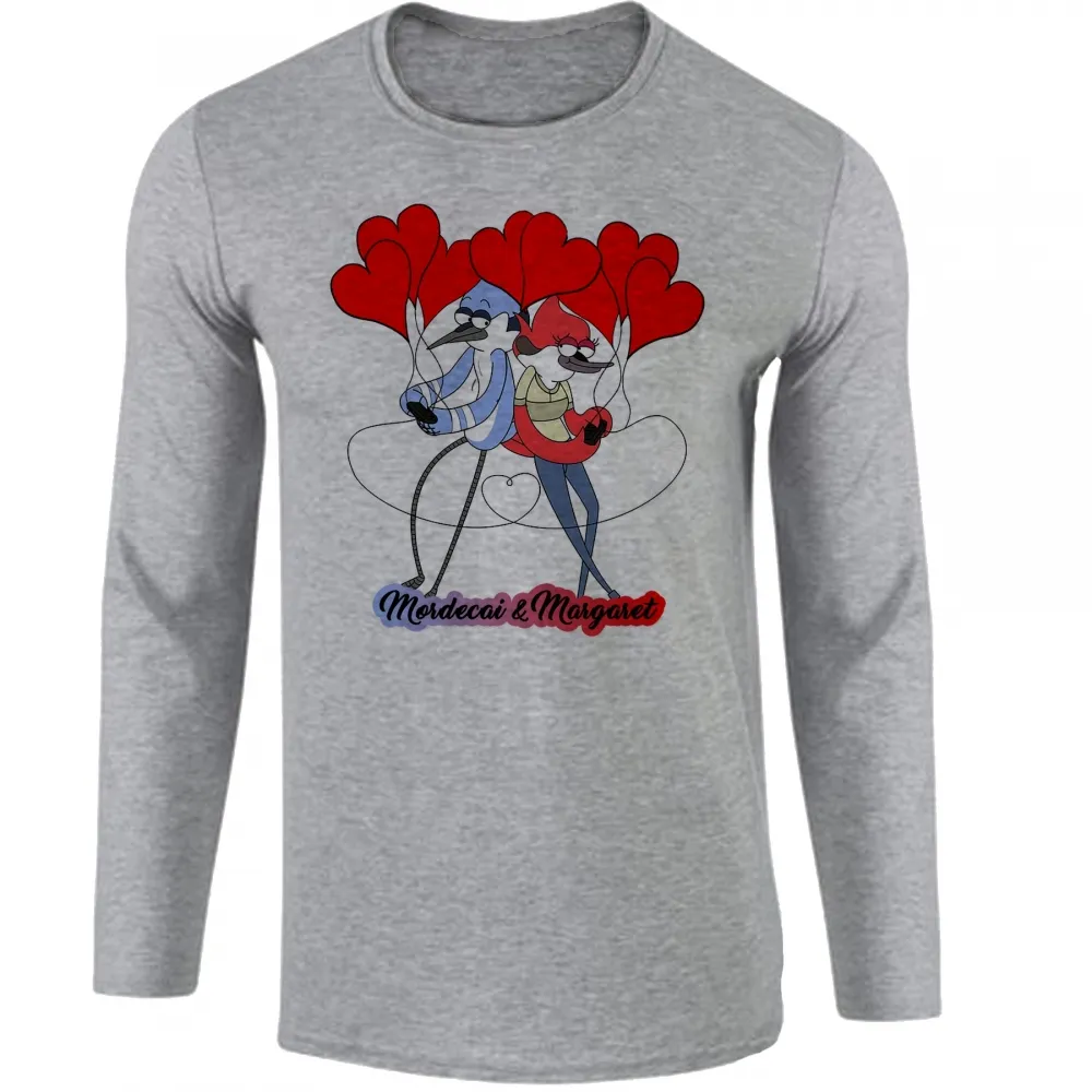 Camiseta manga longa Infantil ou Adulto Apenas um show Mordecai e Margaret Imagem