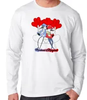 Camiseta manga longa Infantil ou Adulto Apenas um show Mordecai e Margaret - Foto 2