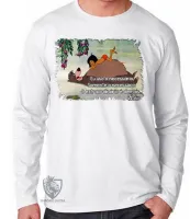 Camiseta manga longa Infantil ou Adulto Balu urso mogli menino lobo disney - Foto 2