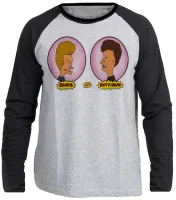 Camiseta manga longa Infantil ou Adulto Beavis and Butt head balões rosa - Foto 3