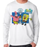 Camiseta manga longa Infantil ou Adulto Bob Esponja Patrick Lula Molusco - Foto 2