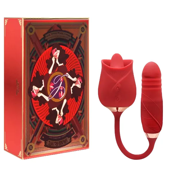 Vibrador Duplo Oral Língua e Ponto-G Vai e Vem 10 Vibrações USB - VB124
