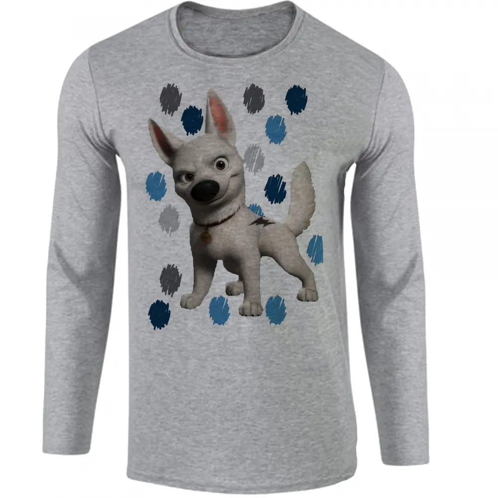 Camiseta manga longa Infantil ou Adulto Bolt manchas cachorro dog cão