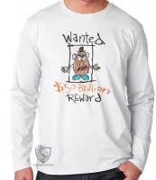 Camiseta manga longa Infantil ou Adulto Cabeça de batata wanted - Foto 3