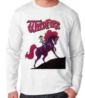 Camiseta manga longa Infantil ou Adulto Cavalo de Fogo princesa sarah - Foto 3