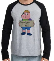 Camiseta manga longa Infantil ou Adulto clarencio o otimista desenho - Foto 2