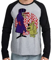 Camiseta manga longa Infantil ou Adulto Dick Vigarista Mutley corrida maluca - Foto 2