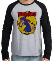 Camiseta manga longa Infantil ou Adulto Dick vigarista muttley corrida maluca wacky races - Foto 2