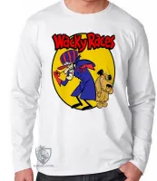 Camiseta manga longa Infantil ou Adulto Dick vigarista muttley corrida maluca wacky races - Foto 3