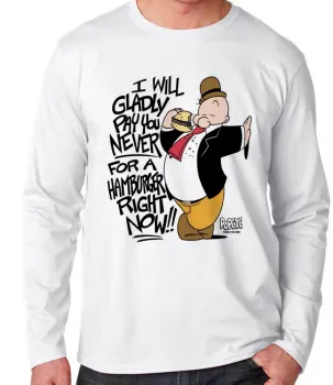 Camiseta manga longa Infantil ou Adulto Dudu marinheiro popeye hamburger - Foto 2