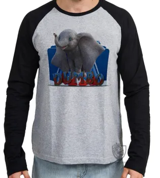 Camiseta manga longa Infantil ou Adulto Dumbo elefante - Foto 2