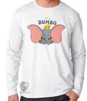 Camiseta manga longa Infantil ou Adulto Dumbo Elefante desenho - Foto 3