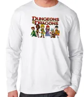 Camiseta manga longa Infantil ou Adulto Dungeons e Dragons caverna dragão - Foto 3